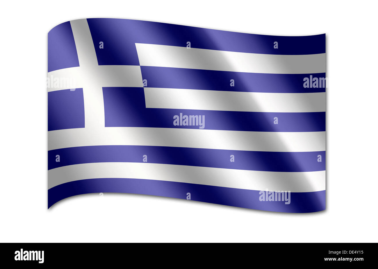 Drapeau de la Grèce Banque D'Images