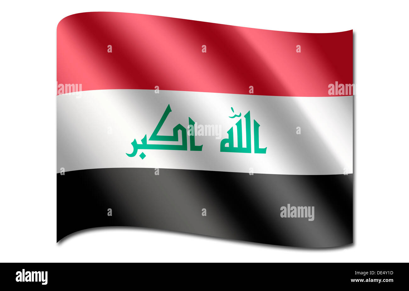 Drapeau de l'Irak Banque D'Images