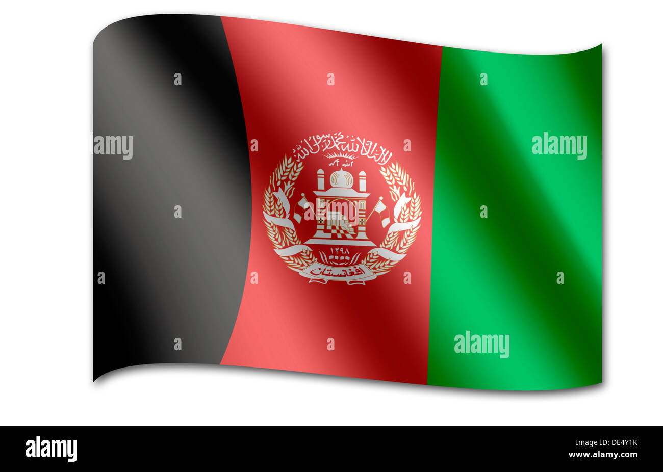Drapeau de l'Afghanistan Banque D'Images