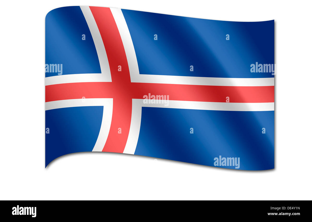 Drapeau de l’Islande Banque D'Images
