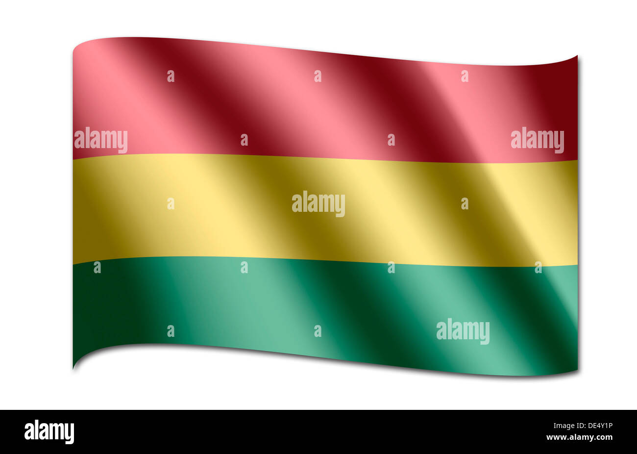 Drapeau de la Bolivie Banque D'Images