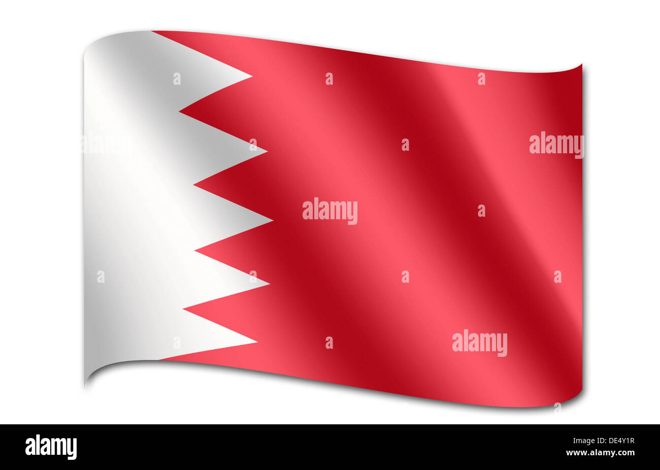 Drapeau de Bahreïn Banque D'Images