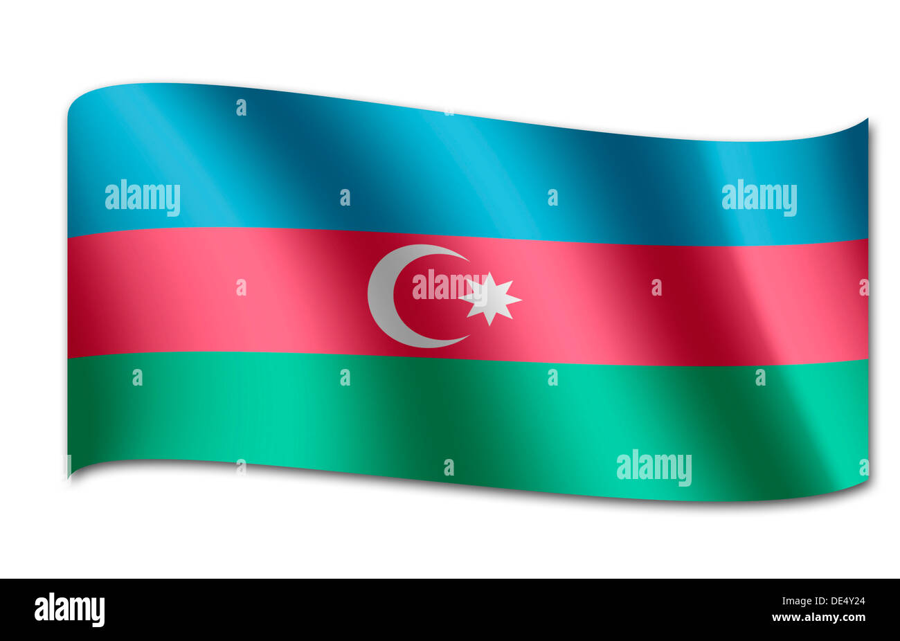 Drapeau de l'Azerbaïdjan Banque D'Images