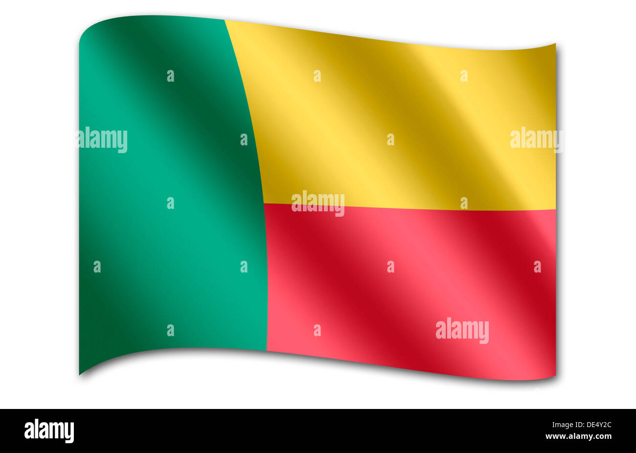 Drapeau du Bénin Banque D'Images
