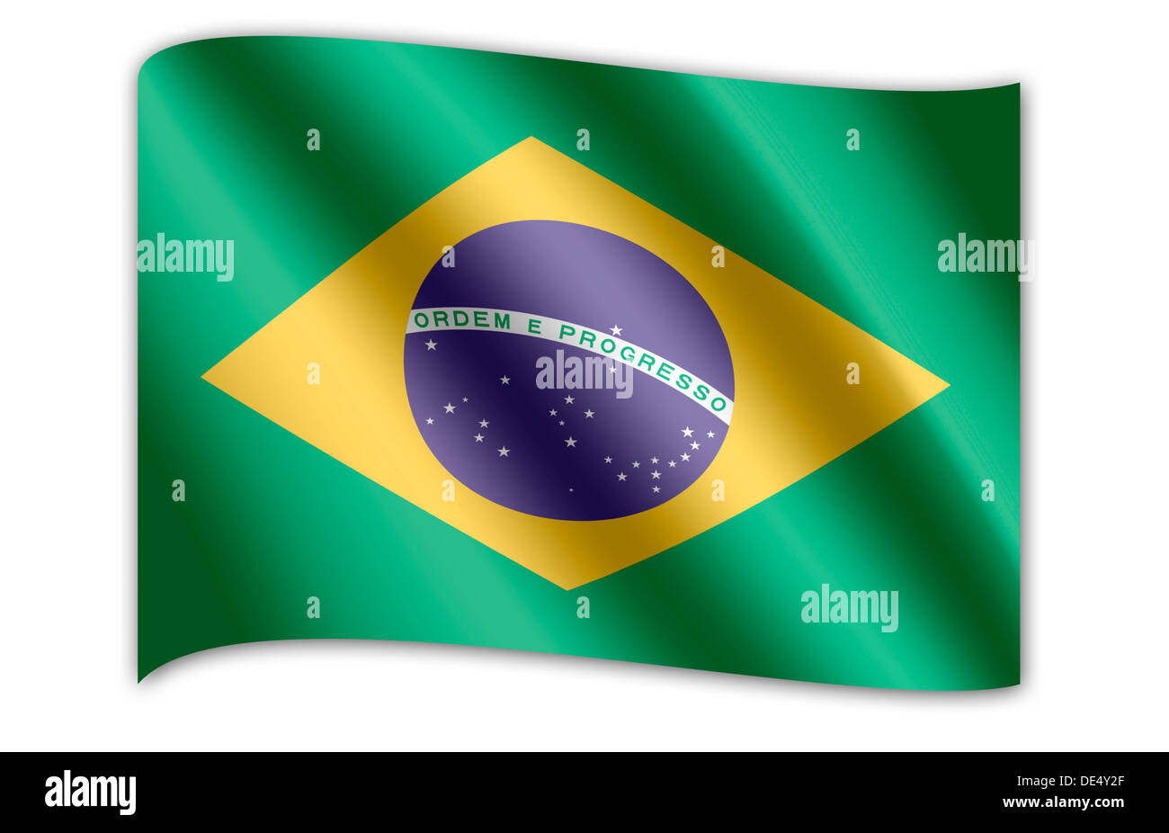 Drapeau du Brésil Banque D'Images