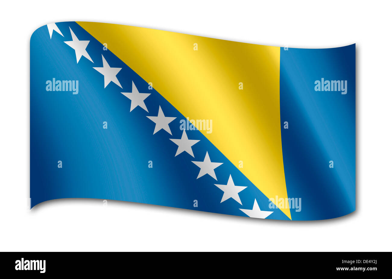 Drapeau de la Bosnie-Herzégovine Banque D'Images
