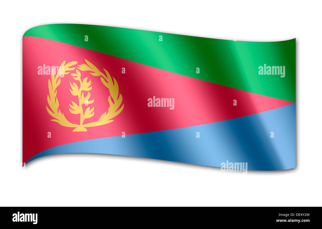 Drapeau de l’Érythrée Banque D'Images