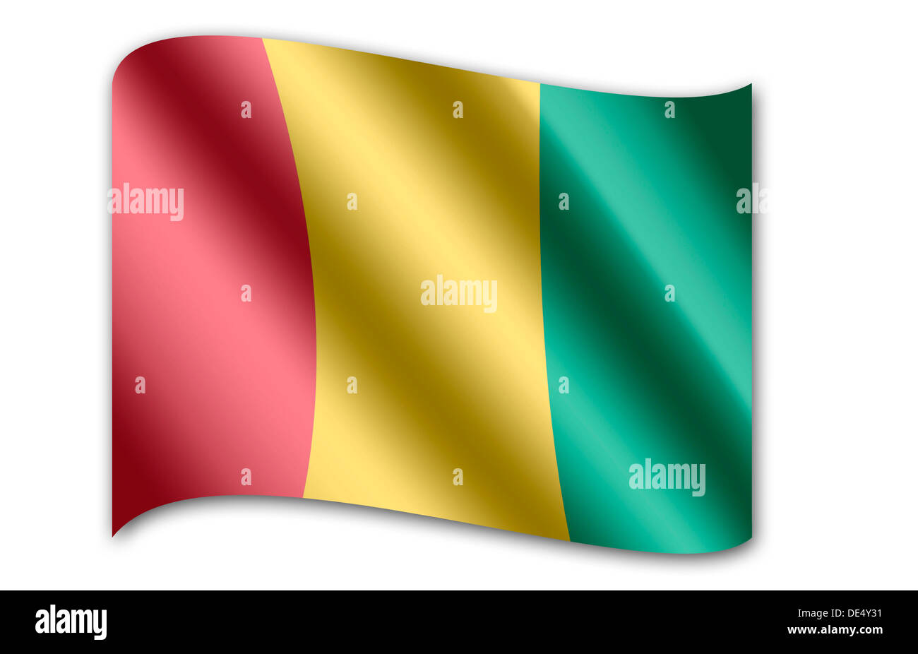 Drapeau du Gabon Banque D'Images