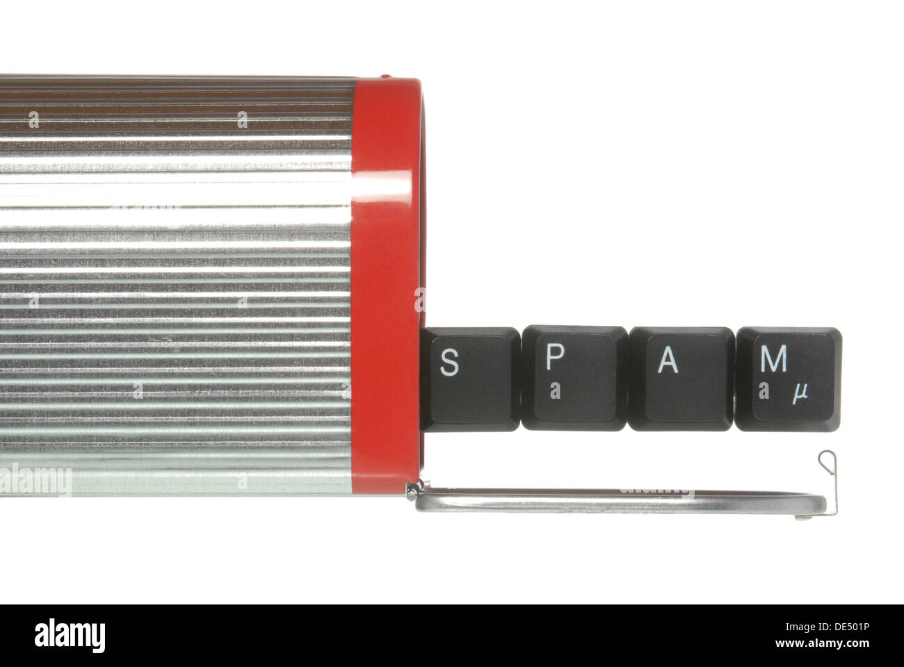 Boîte aux lettres américaine avec des touches du clavier ce sort 'spam' Banque D'Images