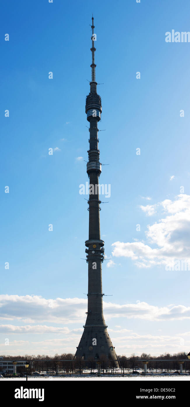 La tour Ostankino TÉLÉ Banque D'Images