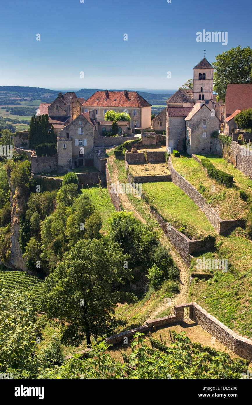 Château-Chalon, décrite comme l'une des plus belles villes de France Banque D'Images