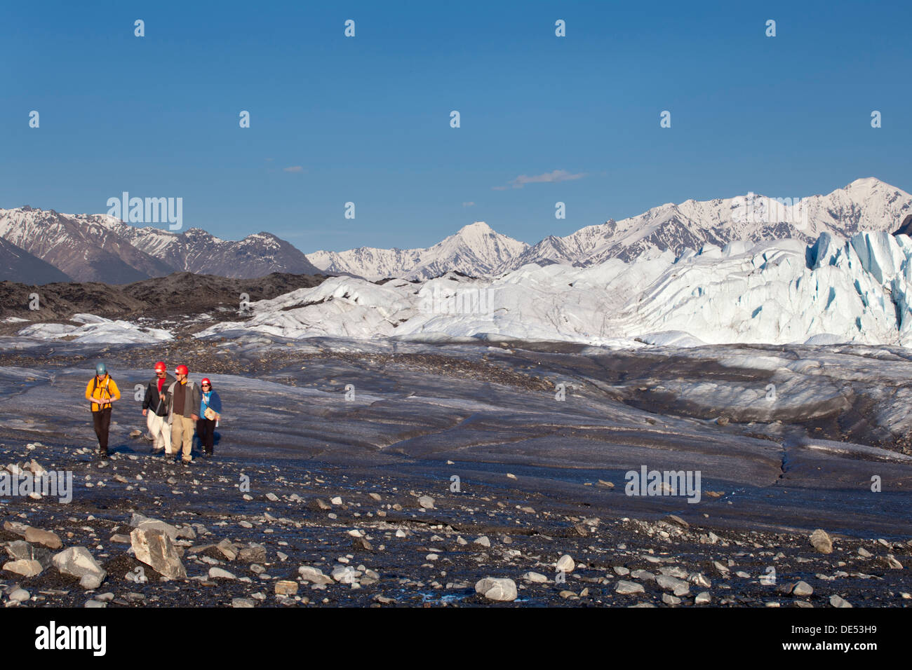 Matanuska glacier, Glenn Highway, Alaska, États-Unis d'Amérique Banque D'Images