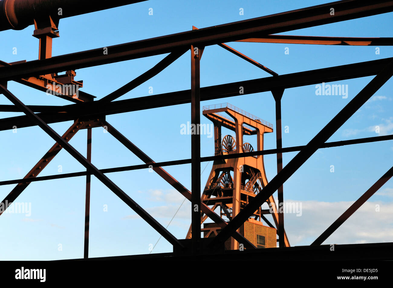 Complexe industriel de la mine de charbon de Zollverein. Châtelet de 12 l'arbre. Symbole d'Essen, et la Ruhr, Allemagne Banque D'Images