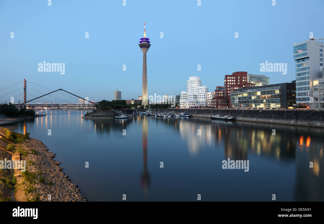 Port des médias à Düsseldorf, Allemagne Banque D'Images