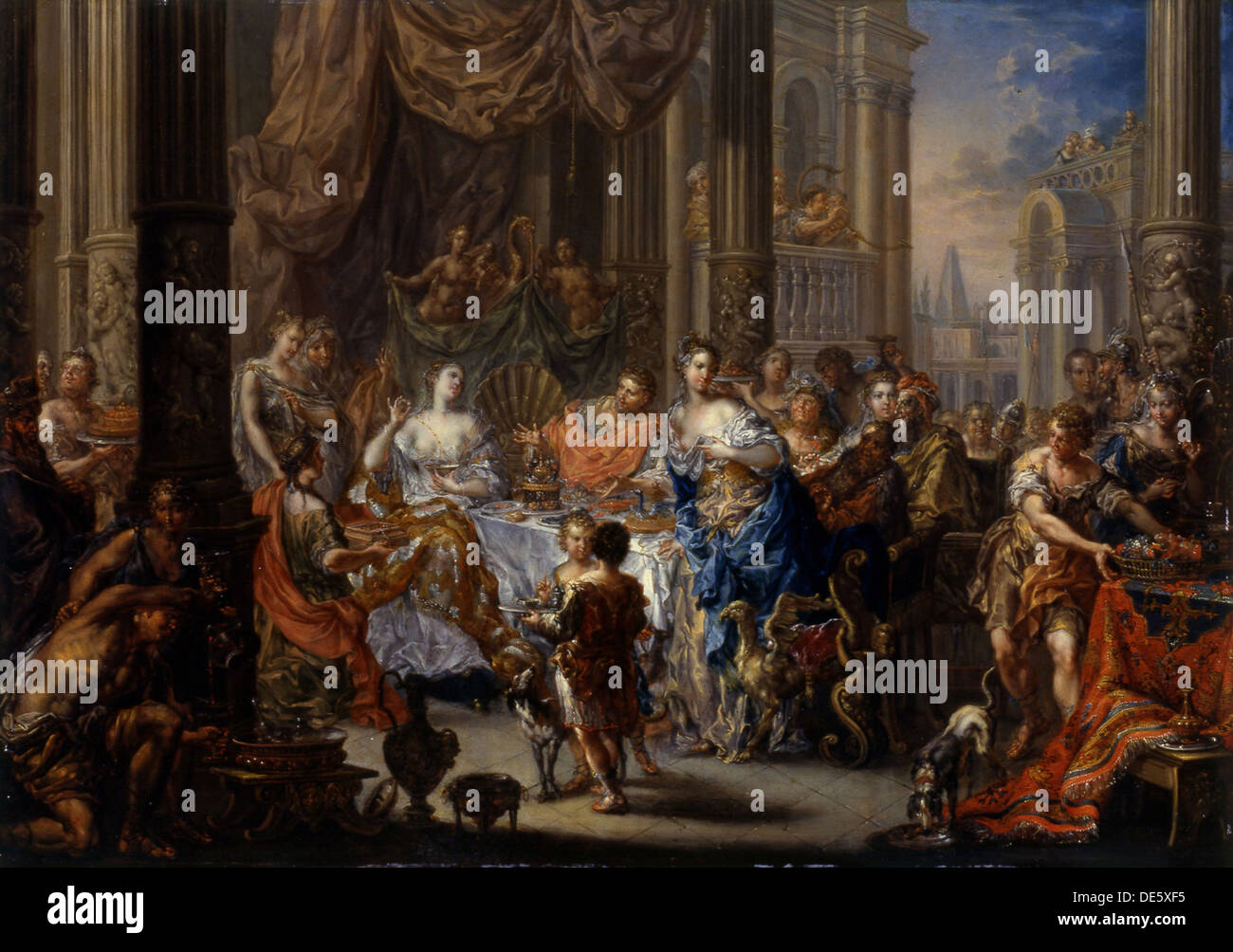 Cleopatra's Feast. Artiste : Johann Georg Platzer, (1704-1761) Banque D'Images