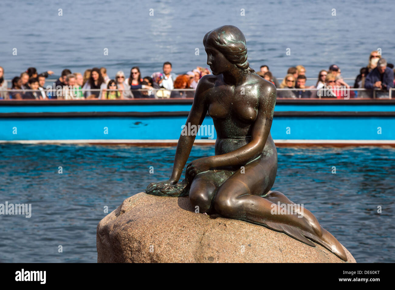 Copenhague, Danemark, la statue de bronze de la Petite Sirène Banque D'Images
