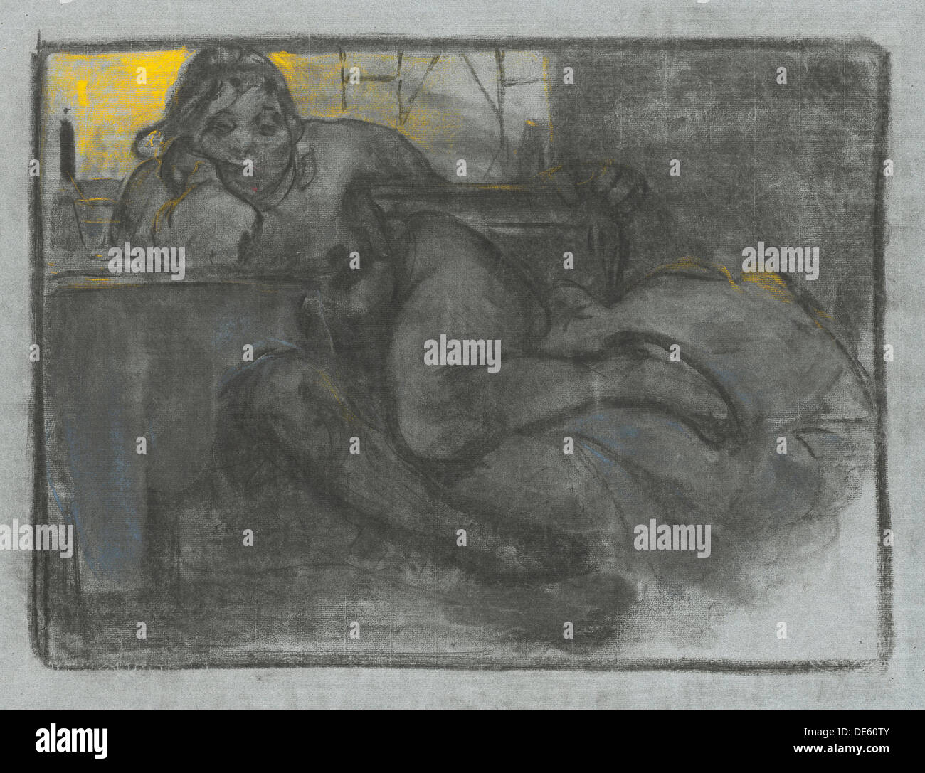Le buveur d'Absinthe, 1900-1905. Artiste : Alfons Mucha, Marie (1860-1939) Banque D'Images