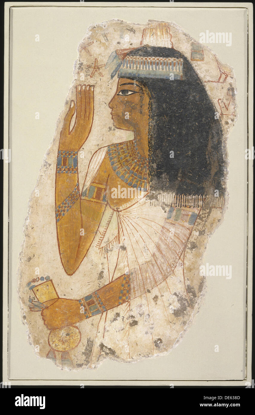 Thepu, mère de Nebamun de Thèbes, ca 1390-1353 (C.-B.). Artiste : l'Égypte ancienne Banque D'Images