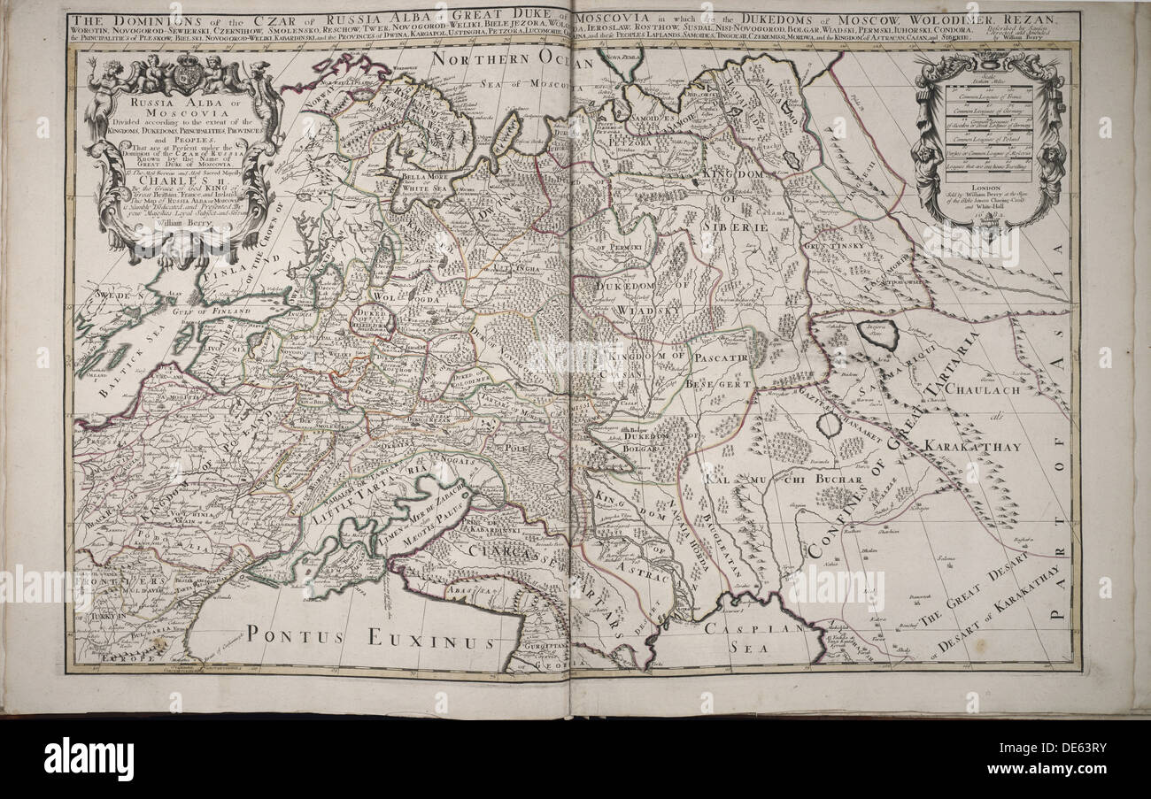 La Russie, ou Moscovia, 1682. Artiste : Berry, William (actif 1669-1708) Banque D'Images