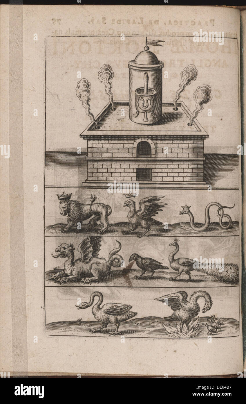 Pour Tripvs avrevs Illustration, hoc est, Tres tractatvs chymici selectissimi.., 1618. Artiste : Theodor de Bry, (1528-1598) Banque D'Images