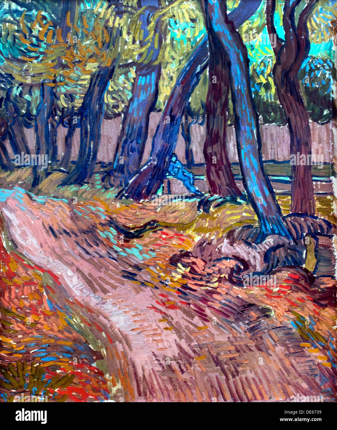 Chemin dans le jardin de l'asile Saint Remy 1889 Vincent van Gogh 1853 - 1890 Pays-Bas Néerlandais Banque D'Images