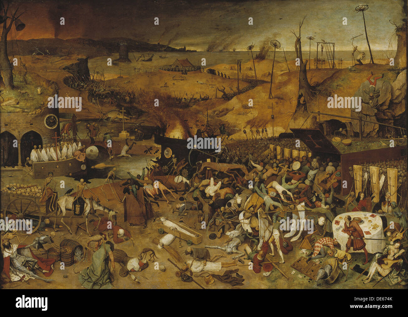 Le Triomphe de la mort, ca 1562-1563. Artiste : Bruegel (Brueghel), Pieter, l'ancien (ca 1525-1569) Banque D'Images