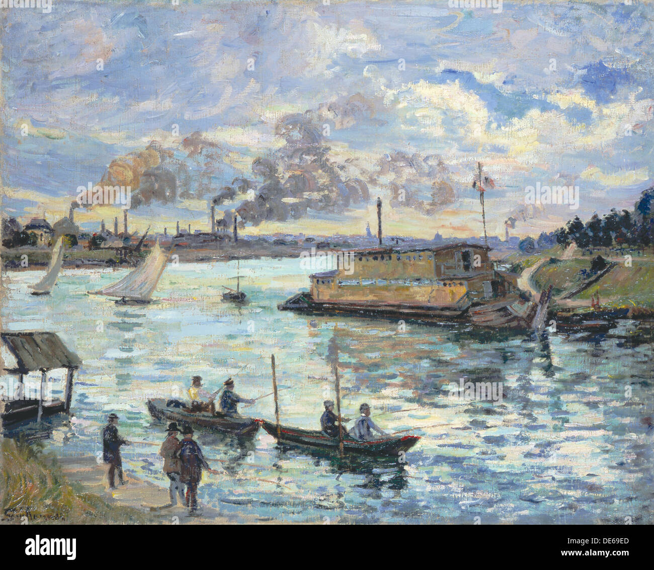 Scène de rivière, 1890. Artiste : Jean-Baptiste Armand Guillaumin,  (1841-1927 Photo Stock - Alamy