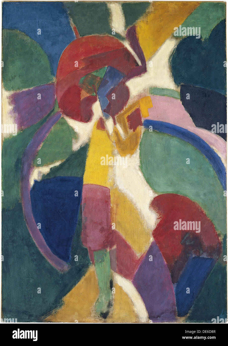 Femme avec un parasol, 1913. Artiste : Delaunay, Robert (1885-1941) Banque D'Images
