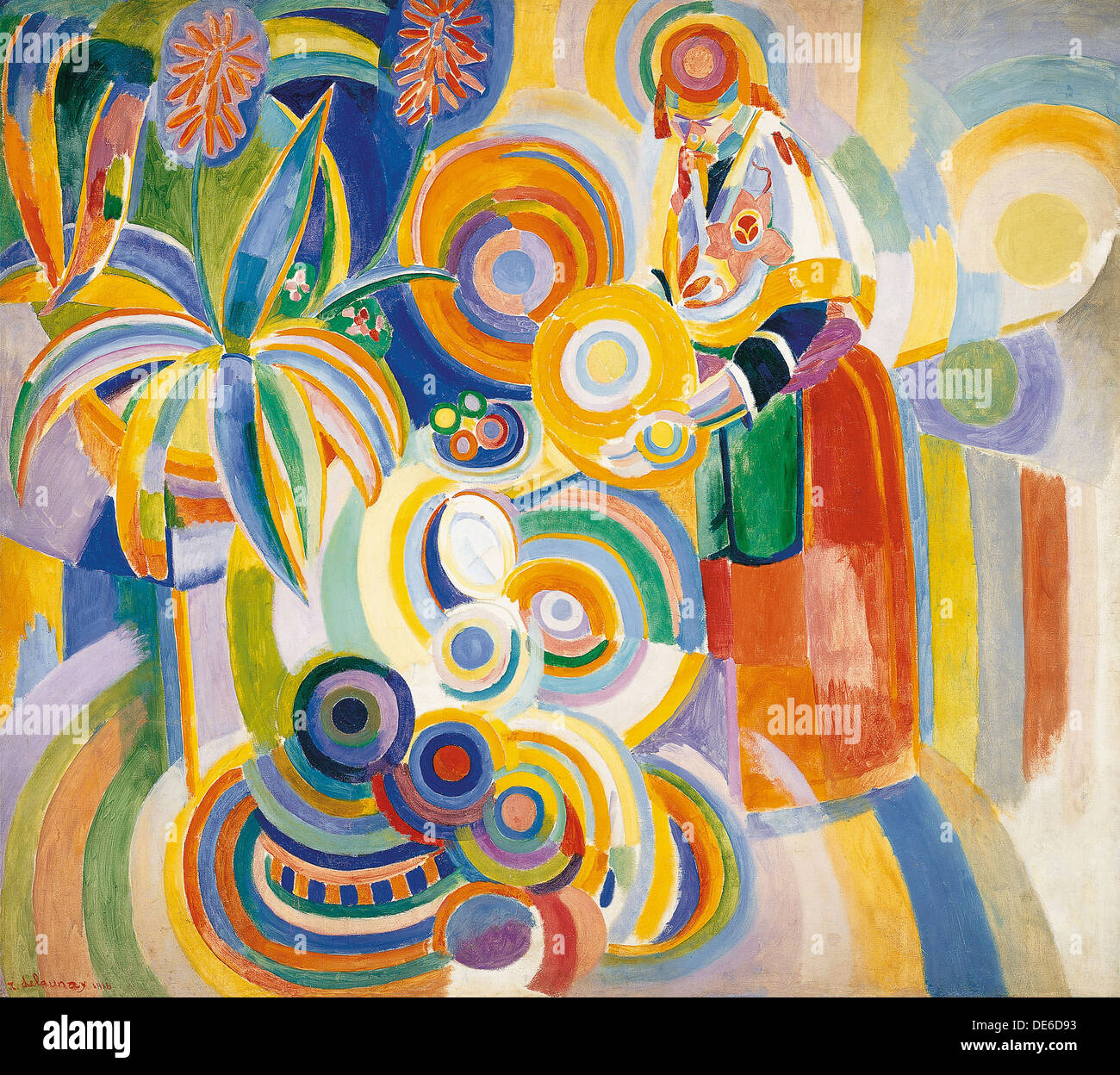 Femme portugaise, 1916. Artiste : Delaunay, Robert (1885-1941) Banque D'Images