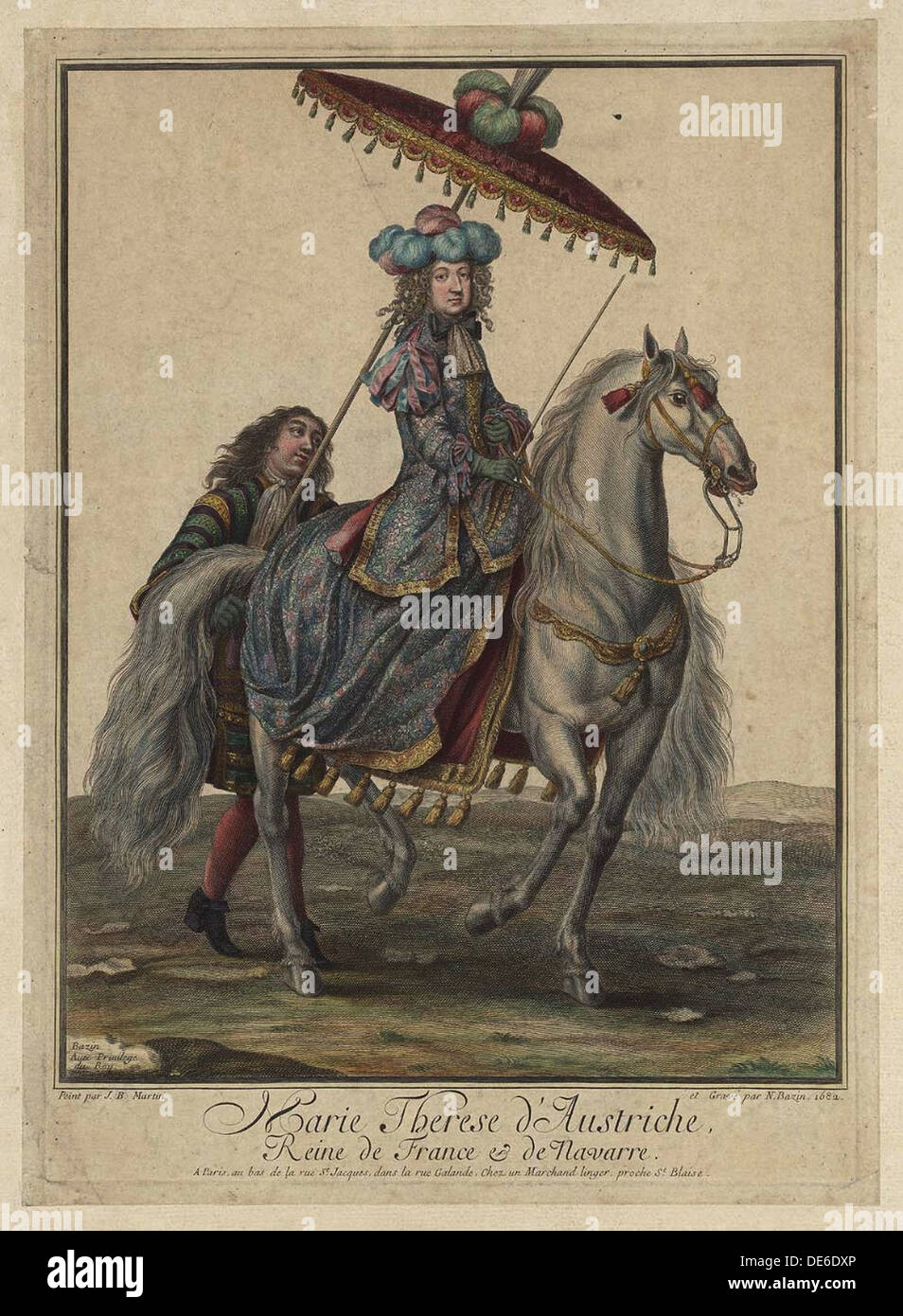 Marie-thérèse d'Espagne (1638-1683), Reine consort de France et de Navarre, 1682. Artiste : master en Français Banque D'Images