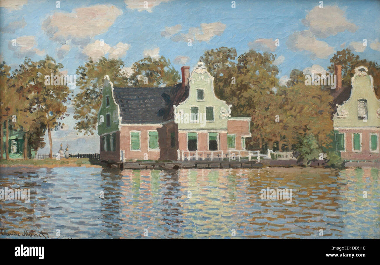 Maisons au bord de la rivière Zaan, 1871-1872. Artiste : Monet, Claude (1906-1957) Banque D'Images