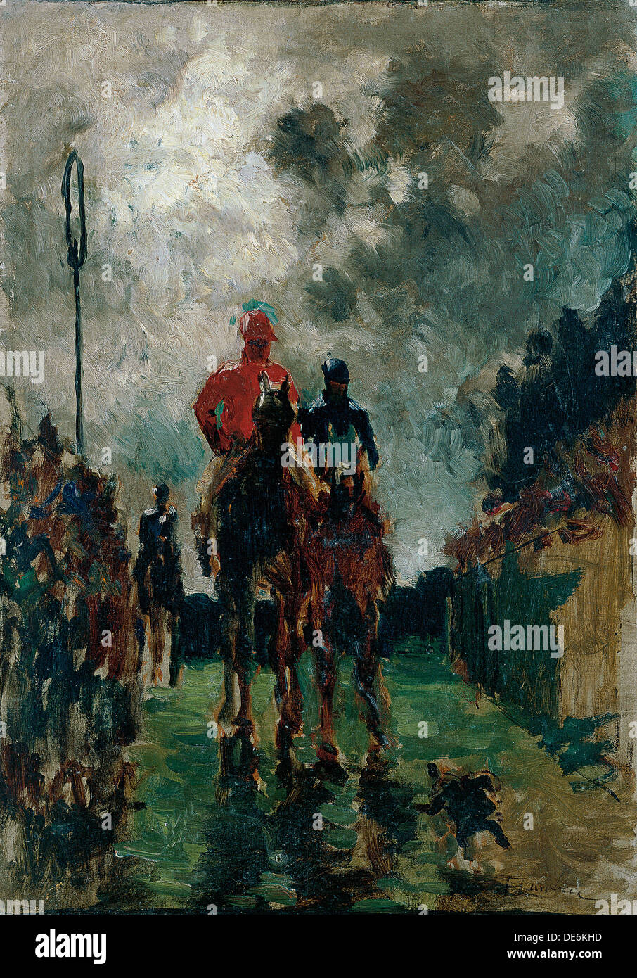 Les jockeys, 1882. Artiste : Toulouse-Lautrec, Henri de (1864-1901), Banque D'Images