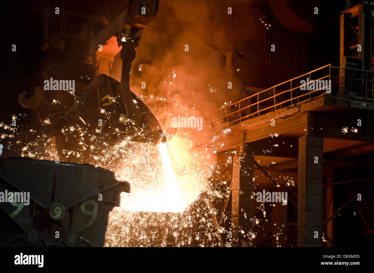 La production de fer, Forges de Guangzhou , Chine Banque D'Images