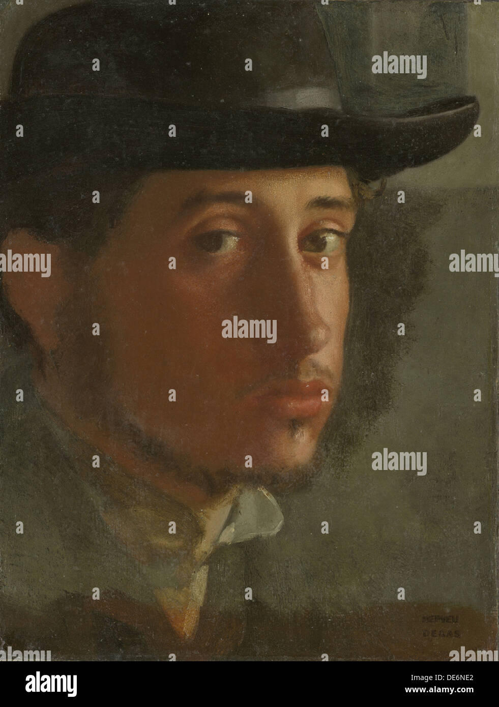 Autoportrait, 1857. Artiste : Degas, Edgar (1834-1917) Banque D'Images
