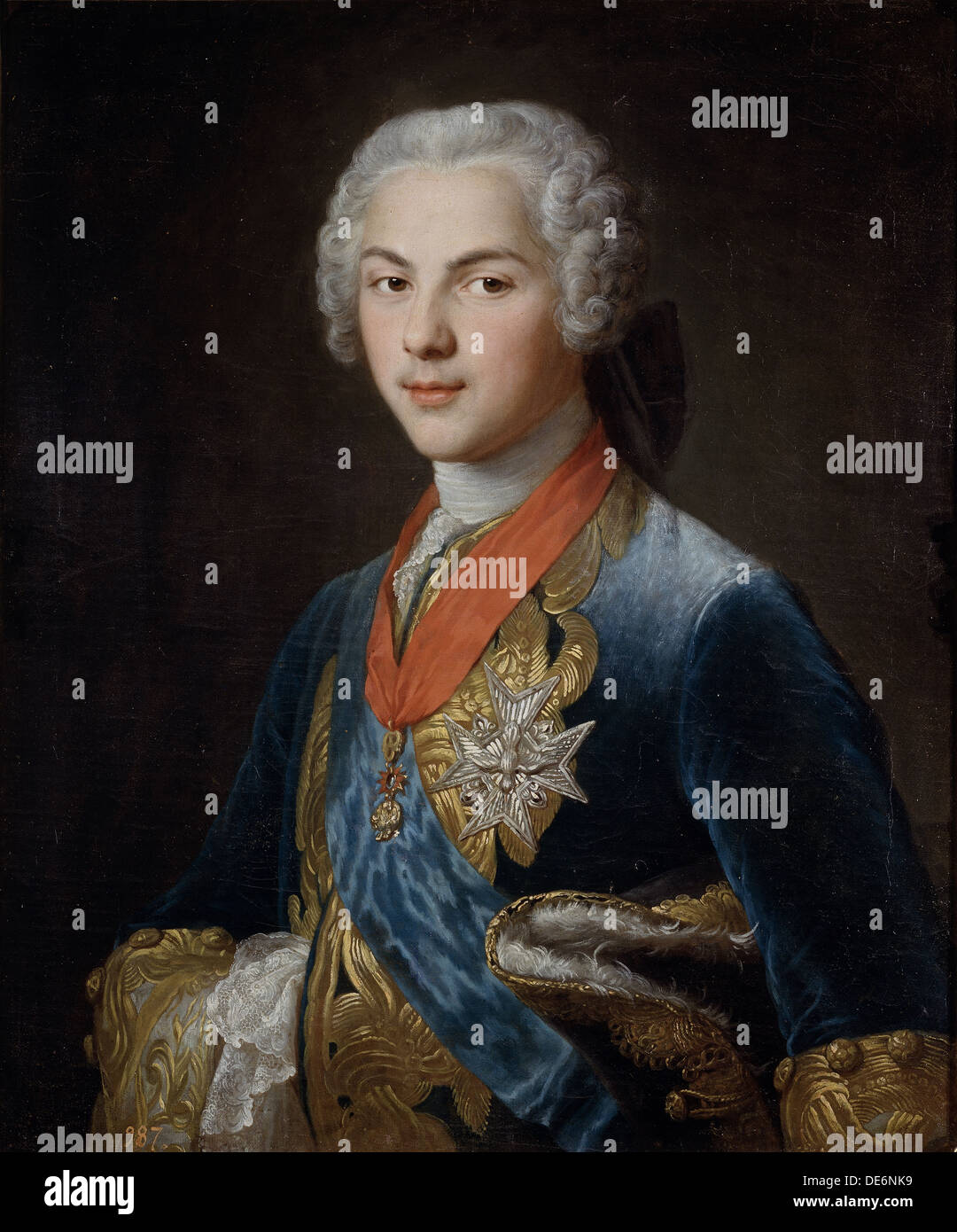 Louis, dauphin de France (1729-1765), fils du roi Louis XV, c. 1745. Artiste : François-Hubert Drouais, (1727-1775) Banque D'Images