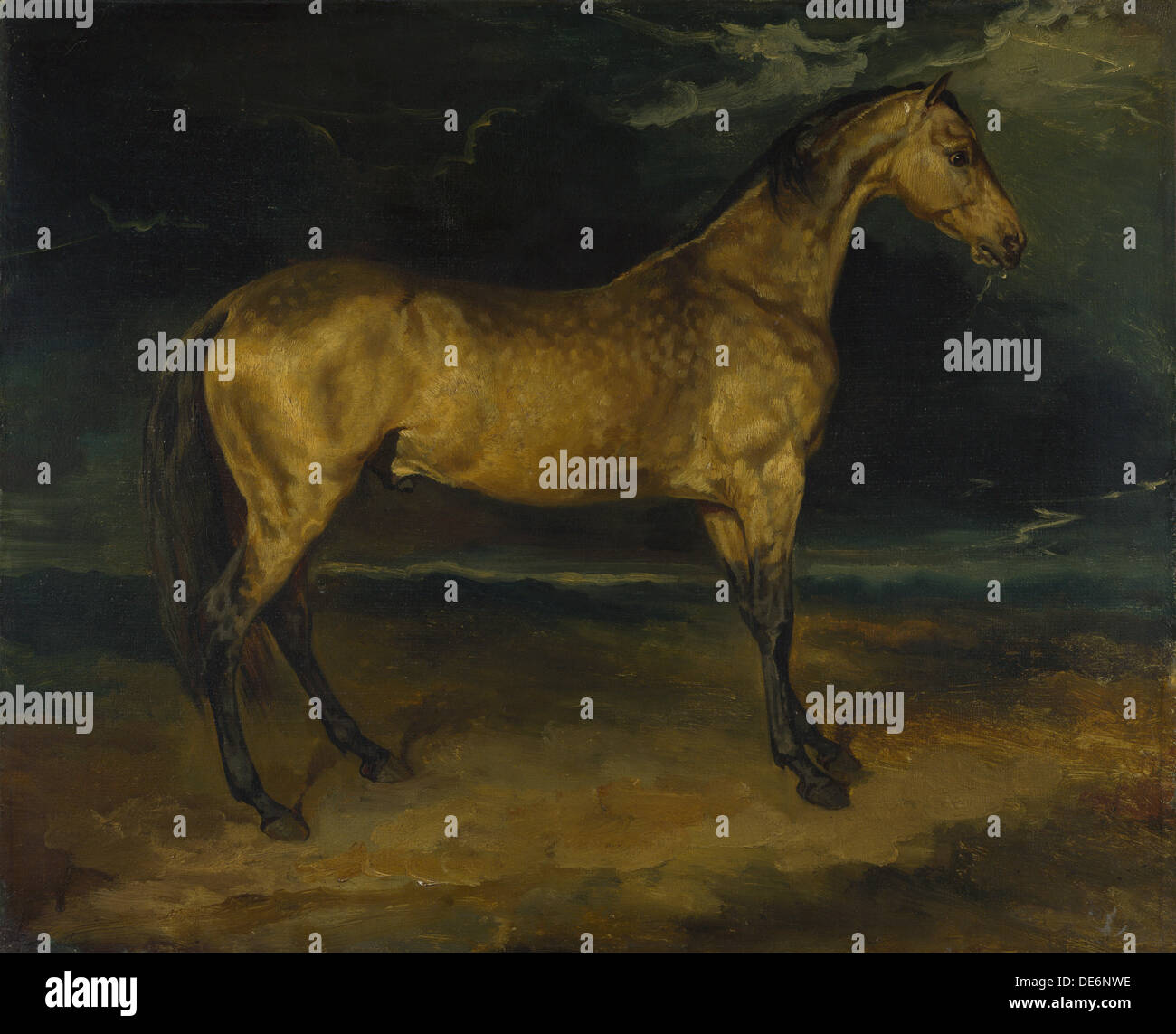 Un cheval effrayé par la foudre, ca 1814. Artiste : Géricault, Théodore (1791-1824) Banque D'Images