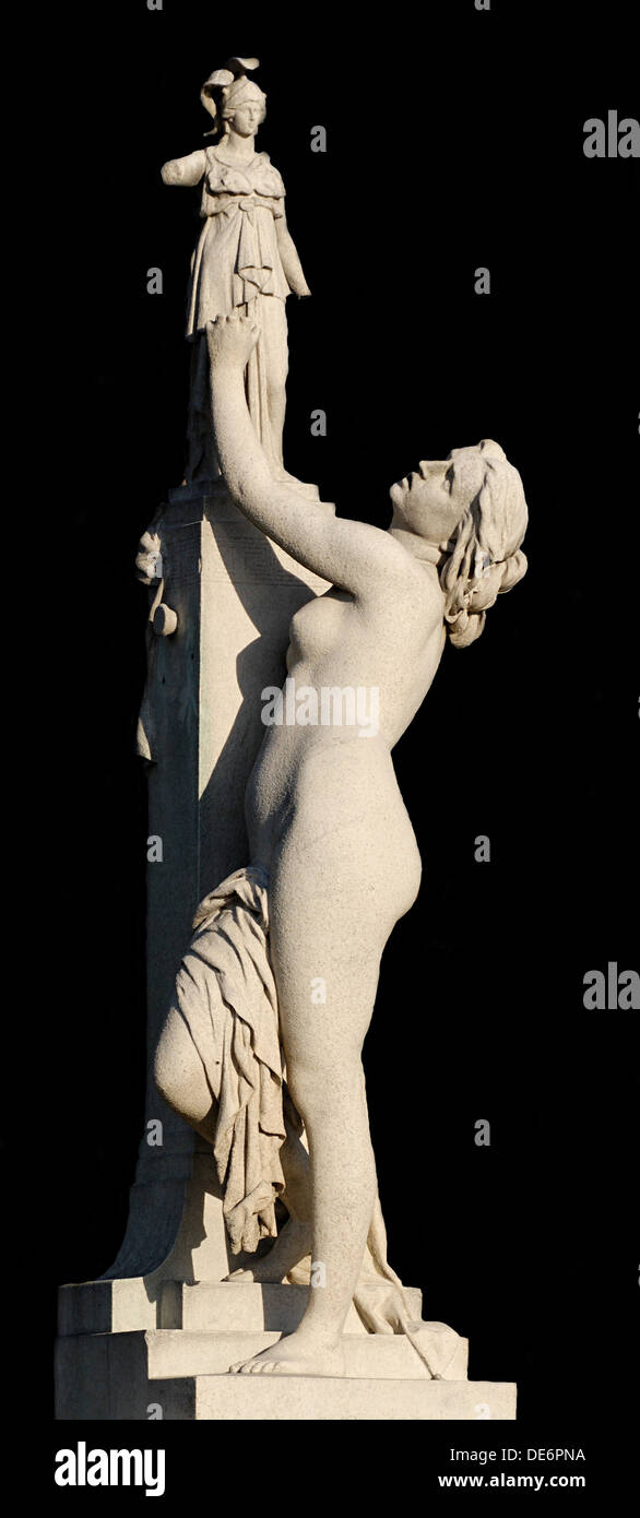 Cassandra pour demander la protection de Pallas, 1877. Artiste : Millet, Aimé (1819-1891) Banque D'Images