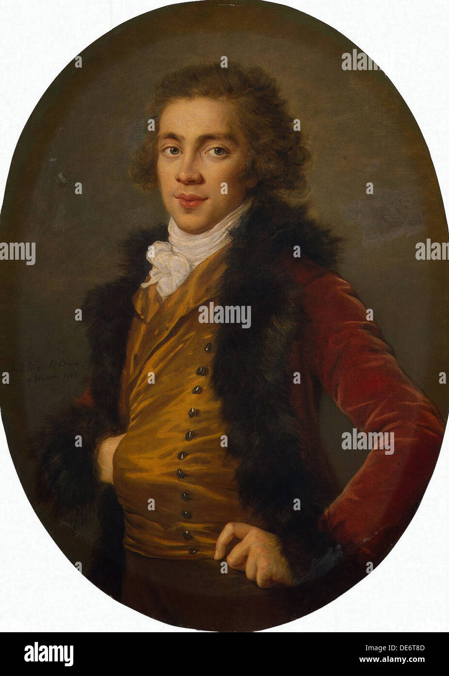 Portrait du Prince Grigori Alexandrovitch Stroganov (1770-1857), 1793. Artiste : Marie Louise Elisabeth Vigée-Lebrun, (1755-1842) Banque D'Images