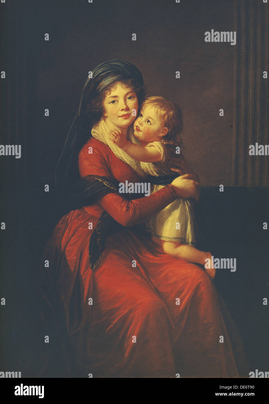Portrait de la princesse Alexandra Golitsyna avec son fils Piotr, 1794. Artiste : Marie Louise Elisabeth Vigée-Lebrun, (1755-1842) Banque D'Images