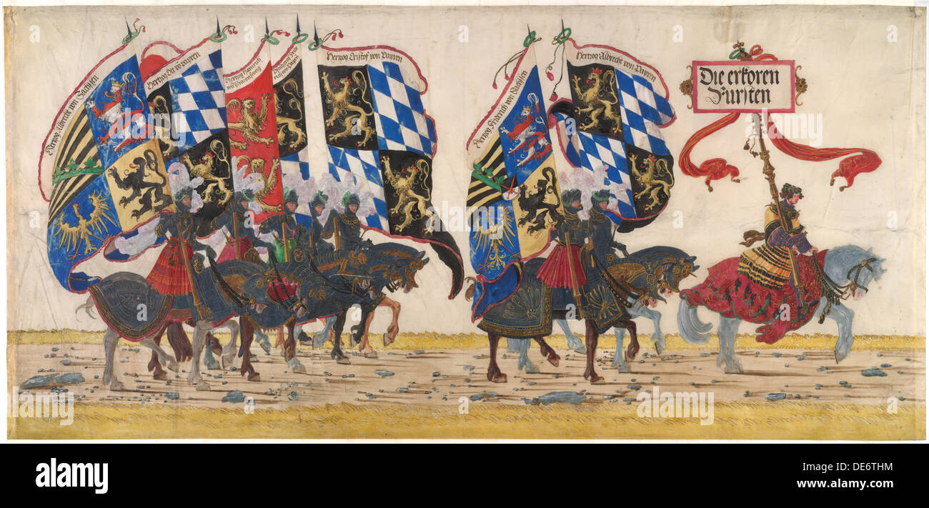Les princes allemands, ca 1515. Artiste :,, Albrecht (ch. 1480-1538) Banque D'Images