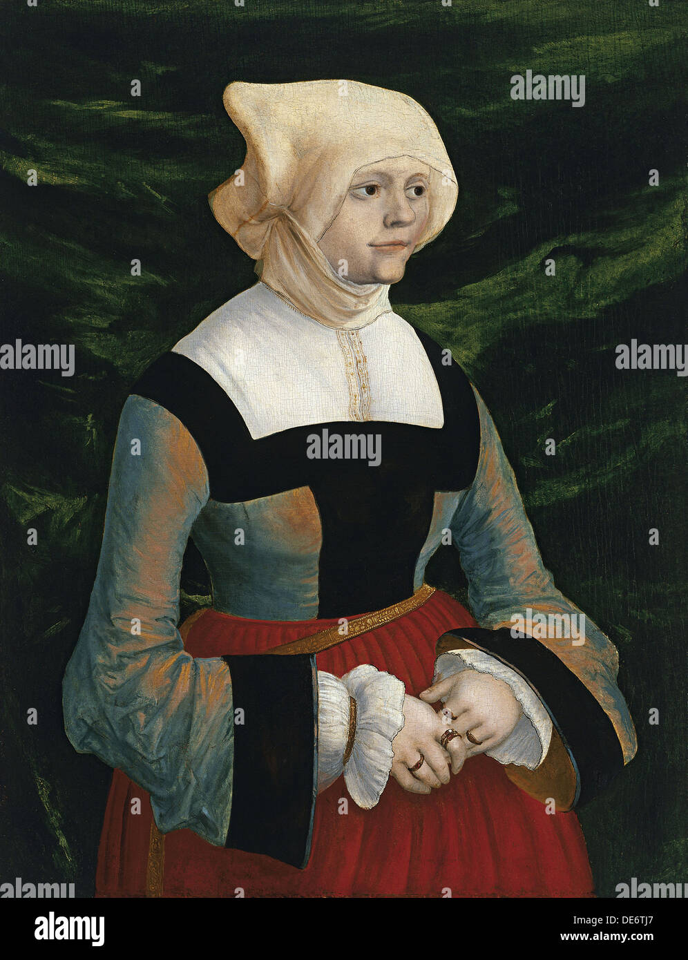 Portrait d'une jeune femme, ca 1521-1525. Artiste :,, Albrecht (ch. 1480-1538) Banque D'Images