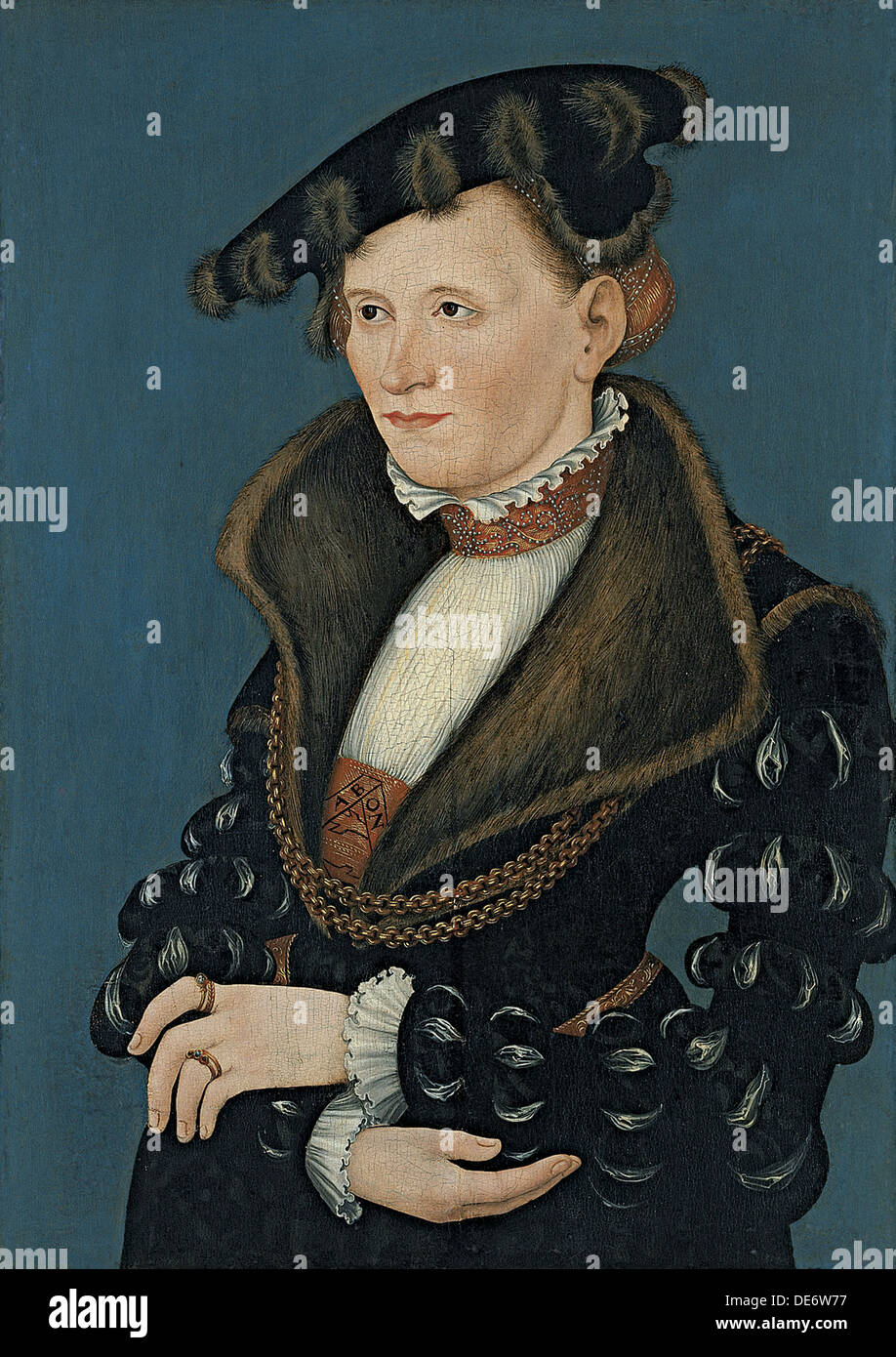 Portrait de femme, 1539. Artiste : Cranach, Lucas, le jeune (1515-1586) Banque D'Images