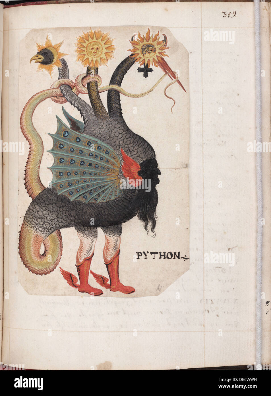 (À partir de Python : alchimique et Rosicrucian Compendium), ca 1760. Artiste : maître allemand Banque D'Images