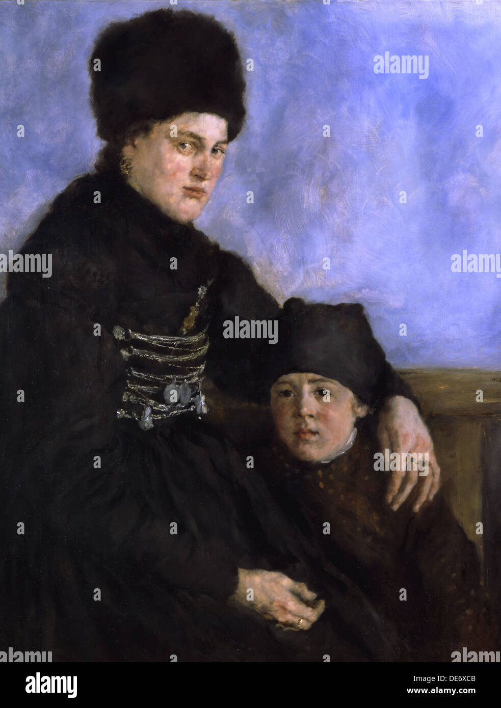 Dachau Femme avec enfant, 1873-1874. Artiste : Leibl, Wilhelm (1844-1900) Banque D'Images