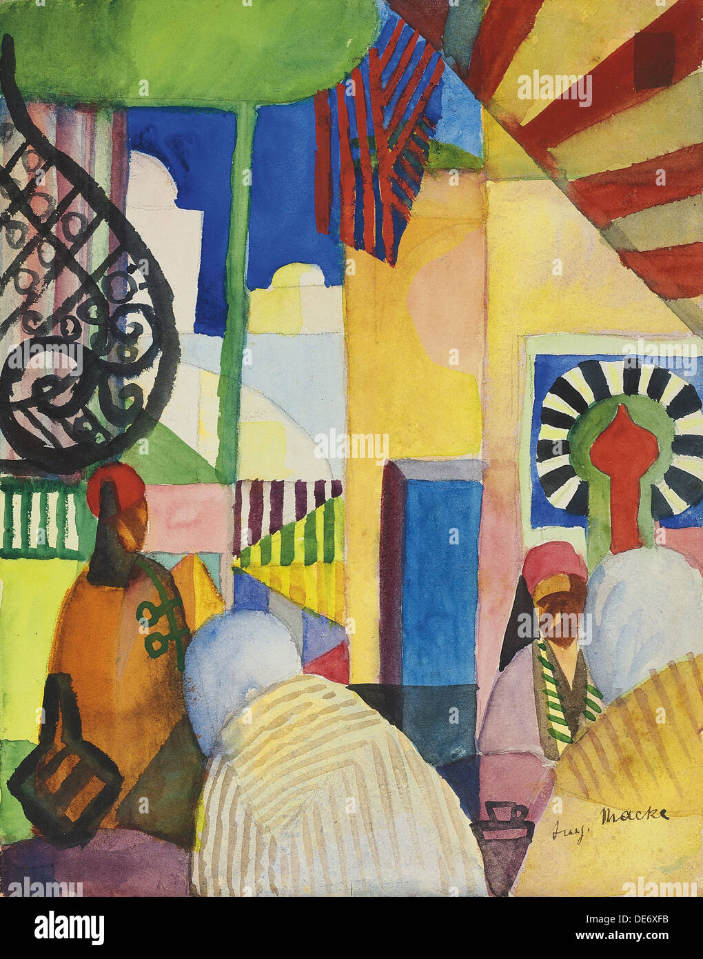 Bazar, 1914. Artiste : Macke, August (1887-1914) Banque D'Images