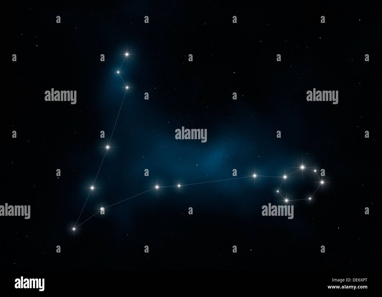 Constellation Pisces Banque D'Images
