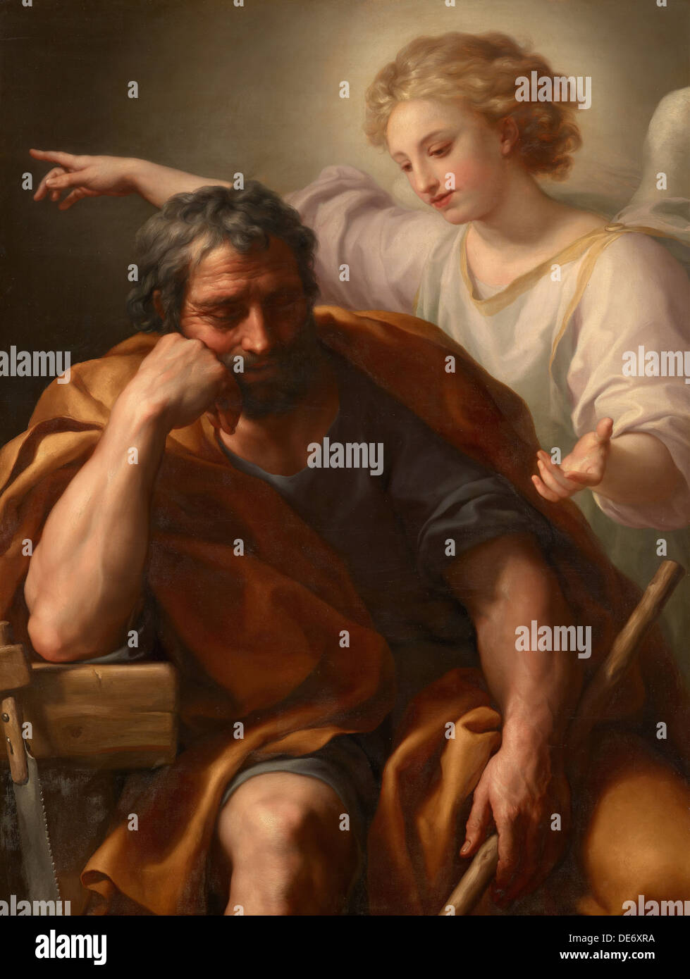 Le rêve de saint Joseph, 1774. Artiste : Anton Raphael Mengs, (1728-1779) Banque D'Images