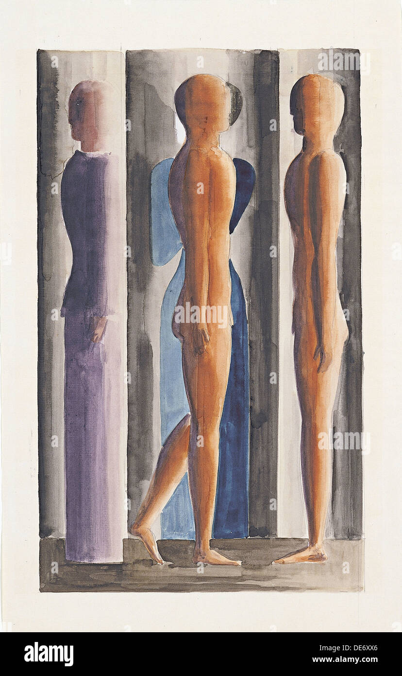 La formation. Tri-partition, 1926. Artiste : Oskar Schlemmer, (1888-1943) Banque D'Images
