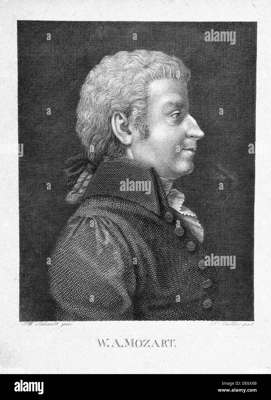 Wolfgang Amadeus Mozart, ca 1825. Artiste : Schmidt, J. W. (actif 19e siècle) Banque D'Images