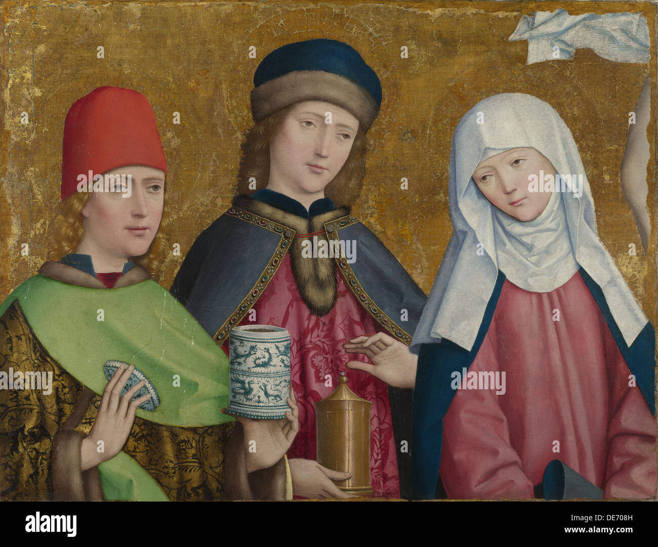 Saints Côme et Damien et de la Vierge (le retable Liesborn), ca. 1470-1480. Artiste : Maître de Liesborn (15e siècle) Banque D'Images